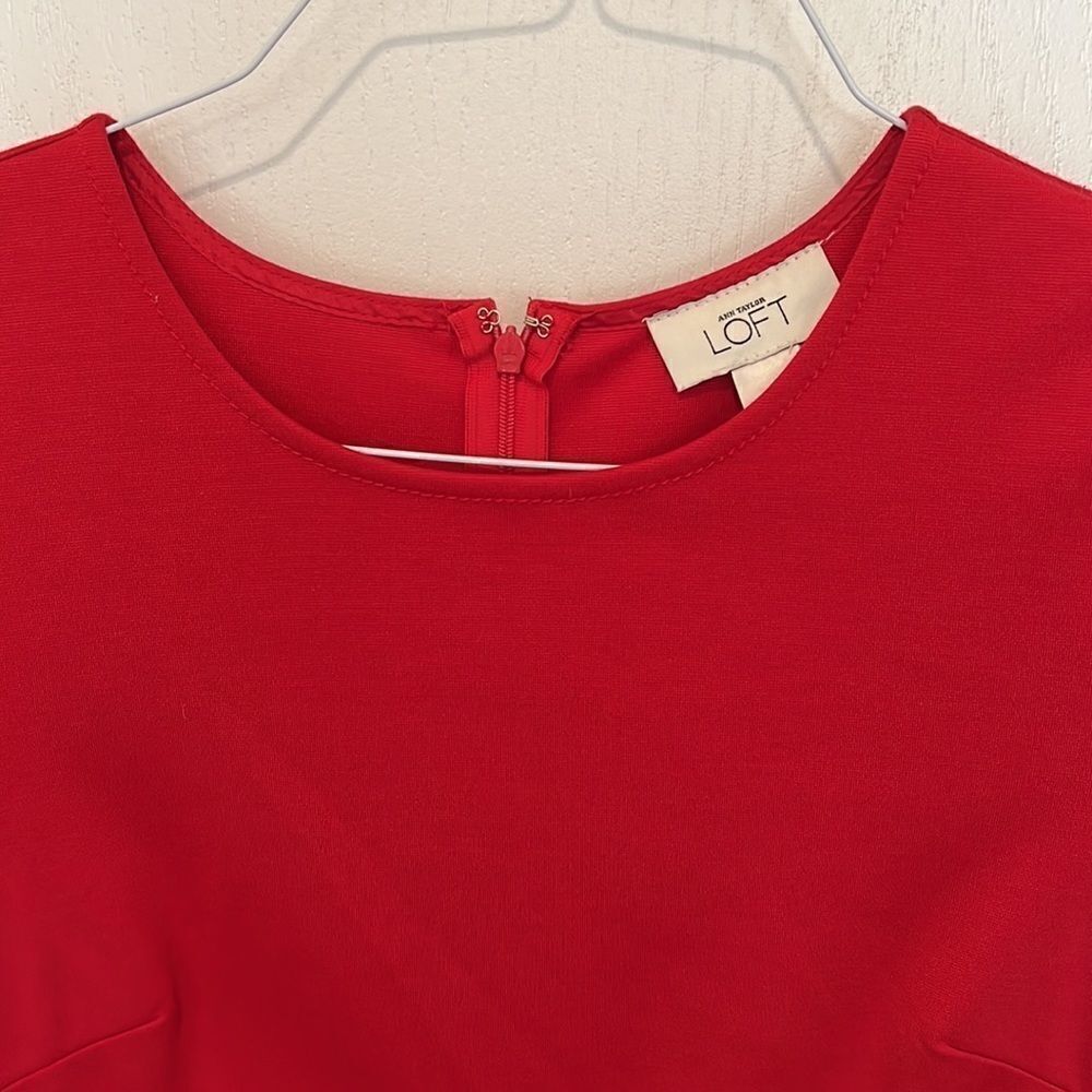 Ann Taylor Loft Color Blocked Striped Dress - Picture 2 of 5